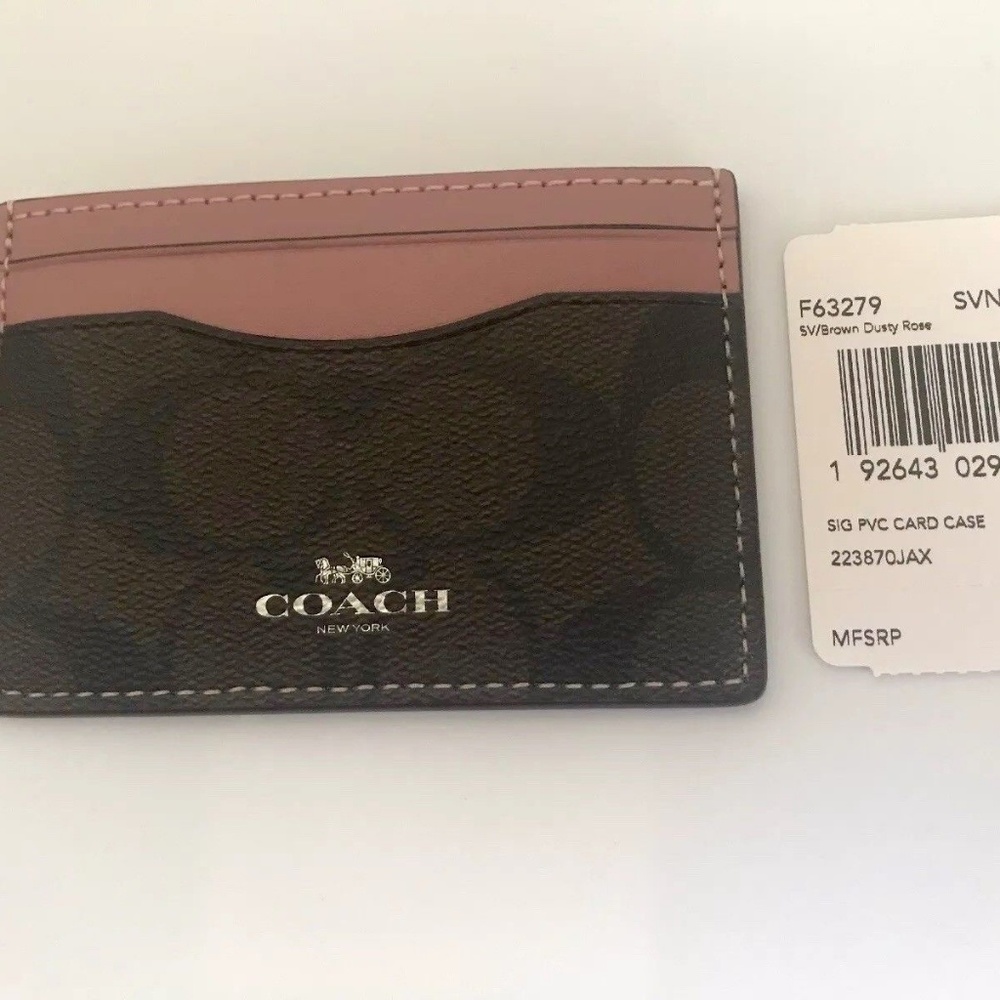 New With Tags COACH Signature Card Case F63279 - Picture 4 of 4